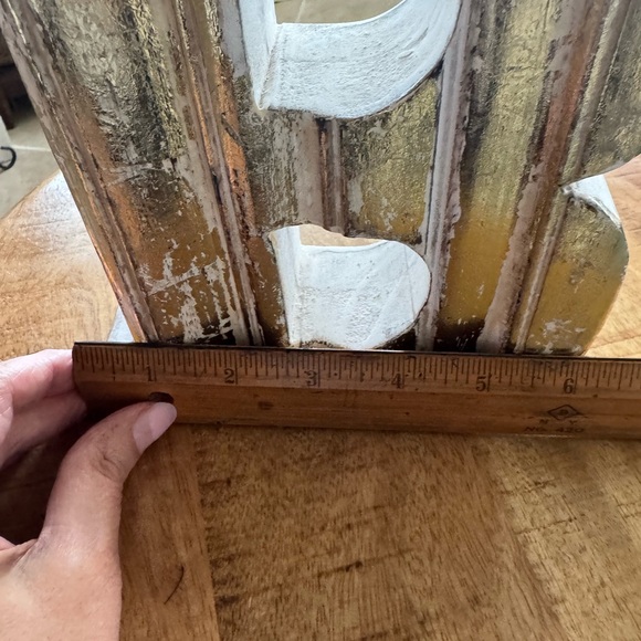 Gold and White Decorative Letter B - Picture 12 of 15